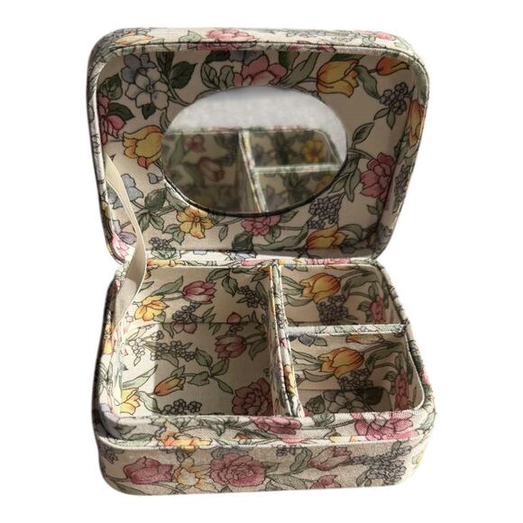 Set of 2 Vintage Liberty Style Floral Fabric Covered Trinket Jewelry Box - Picture 11 of 13